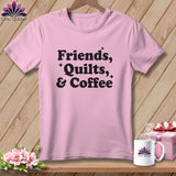 MyDesigns Physical Item S / Blossom Friends, Quilts & Coffee ~ Premium Tee
