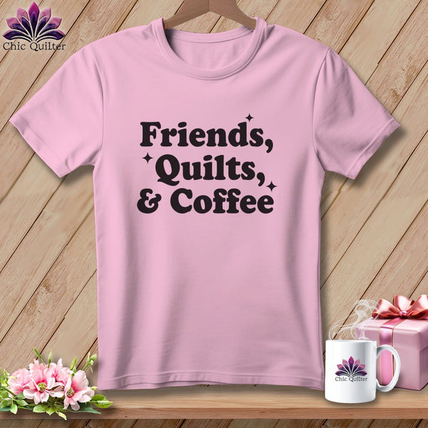 MyDesigns Physical Item S / Blossom Friends, Quilts & Coffee ~ Premium Tee