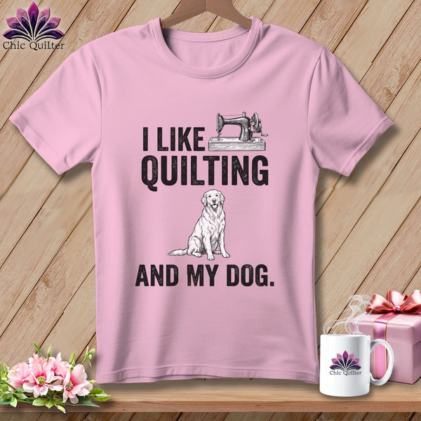 MyDesigns Physical Item S / Blossom I Like Quilting and My Golden ~ Premium Tee