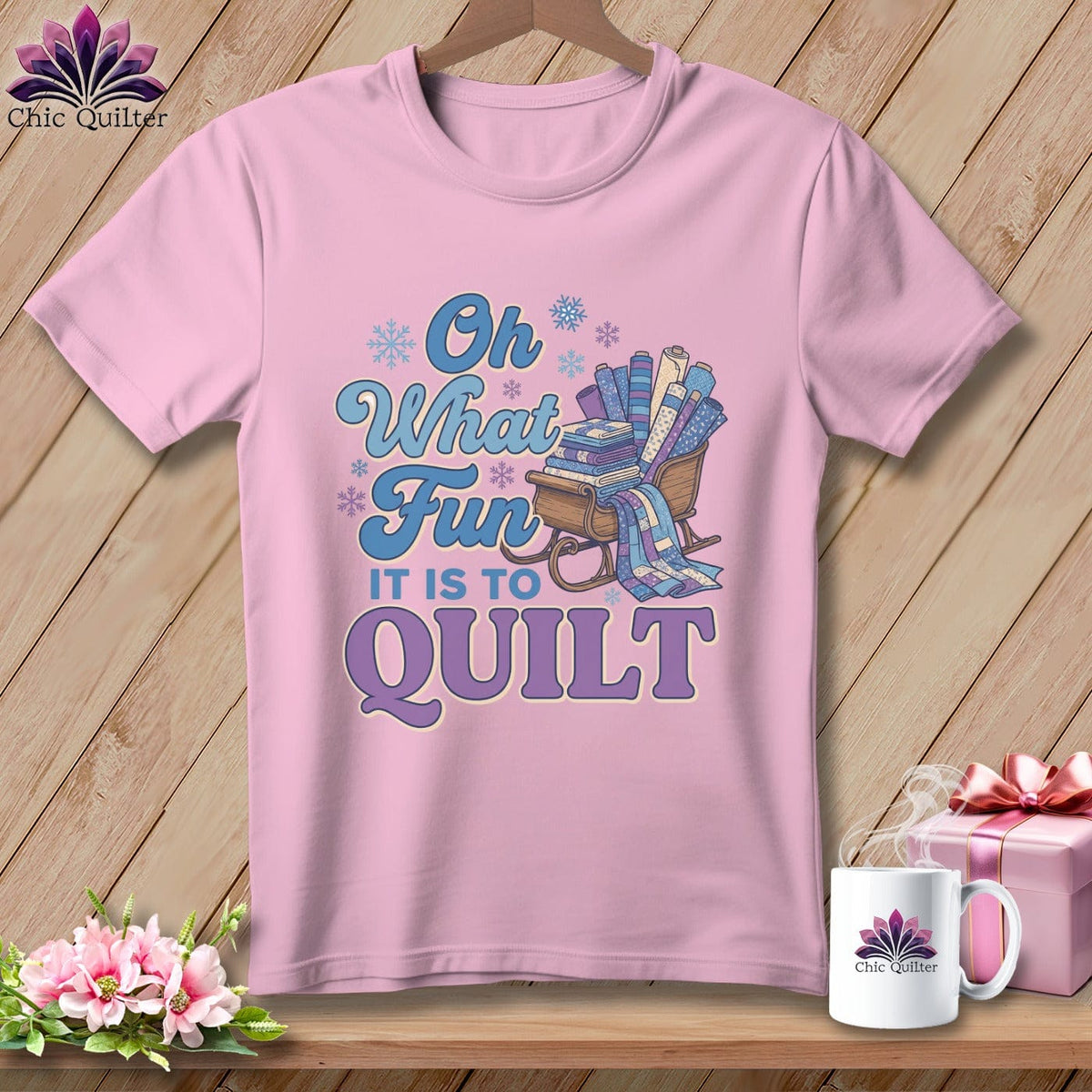 MyDesigns Physical Item S / Blossom Oh What Fun It Is to Quilt ~ Premium Tee