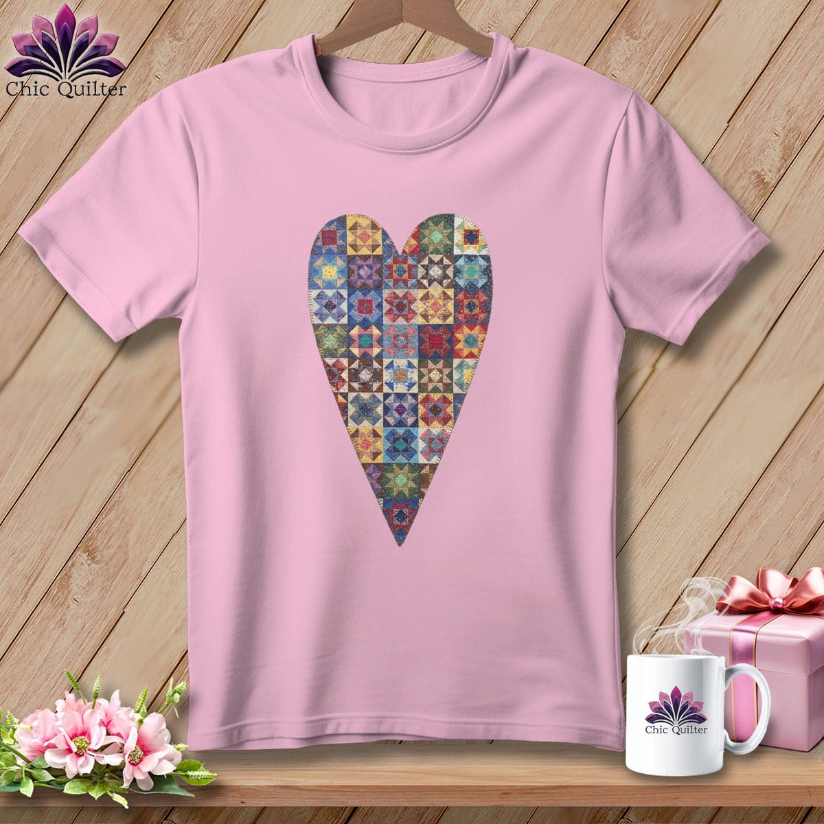 MyDesigns Physical Item S / Blossom Patchwork Heart ~ Premium Tee
