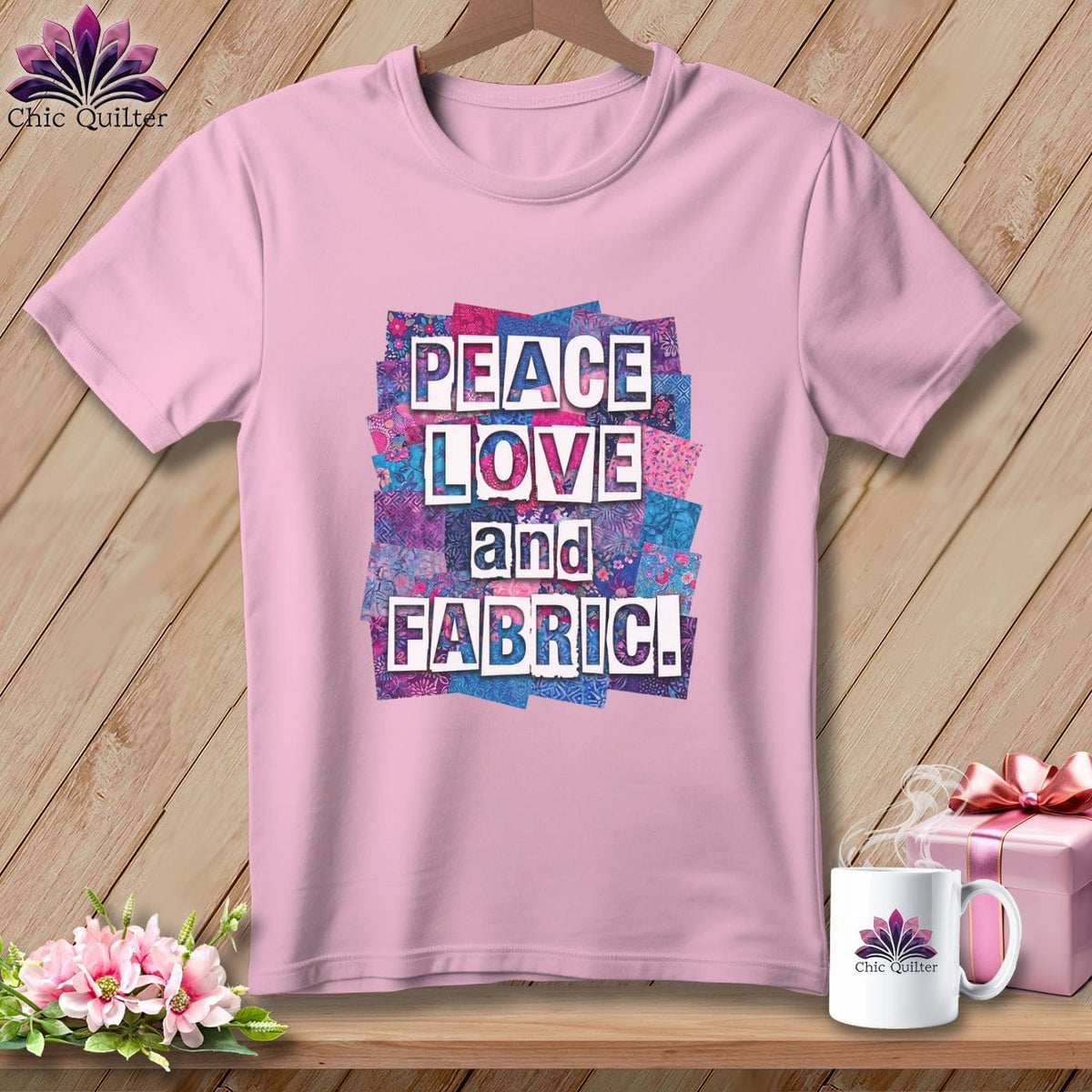 MyDesigns Physical Item S / Blossom Peace Love and Fabric ~ Premium Tee