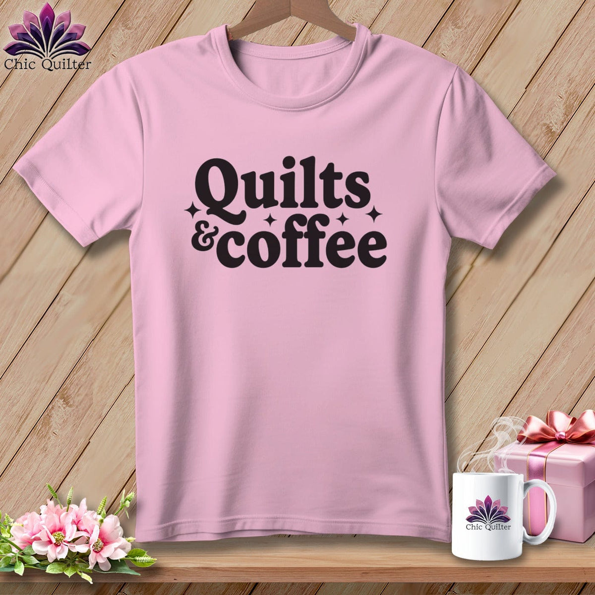 MyDesigns Physical Item S / Blossom Quilts & Coffee ~ Premium Tee