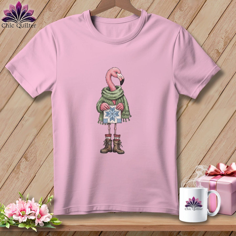 MyDesigns Physical Item S / Blossom The Starry ~ Eyed Flamingo Quilter ~ Premium Tee