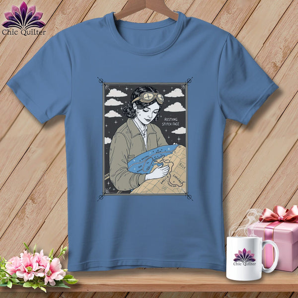 MyDesigns Physical Item S / Blue Jean Amelia SewHearts - Resting Stitch Face ~ Premium Tee