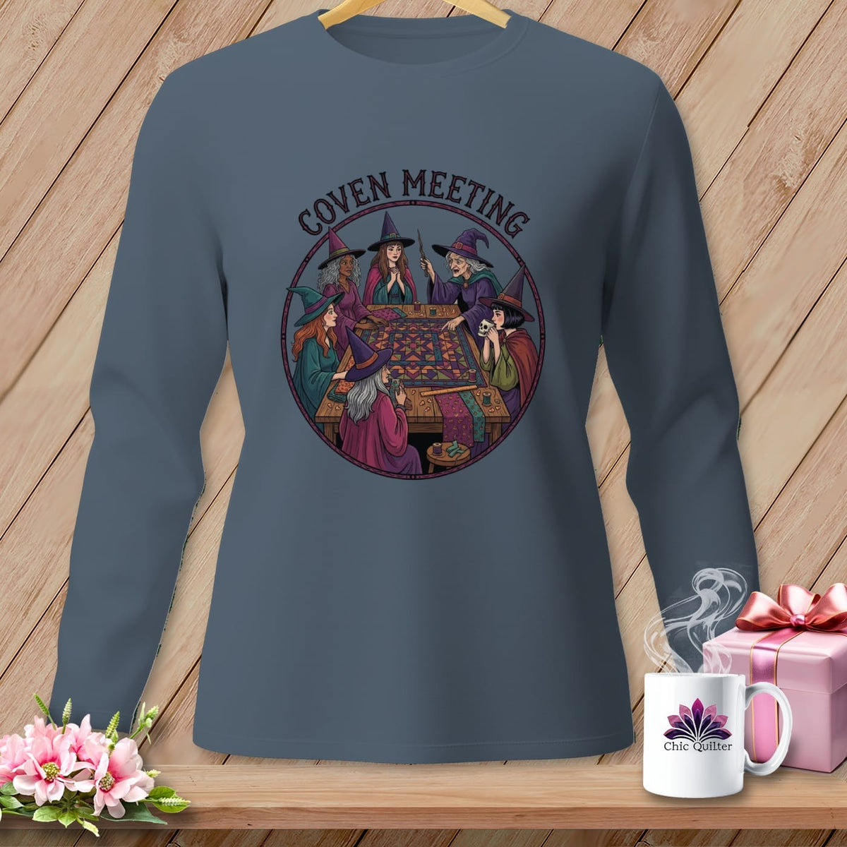 MyDesigns Physical Item S / Blue Jean Coven Meeting ~ Long Sleeve Tee
