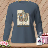 MyDesigns Physical Item S / Blue Jean Fabric to the Bone ~ Long Sleeve Tee