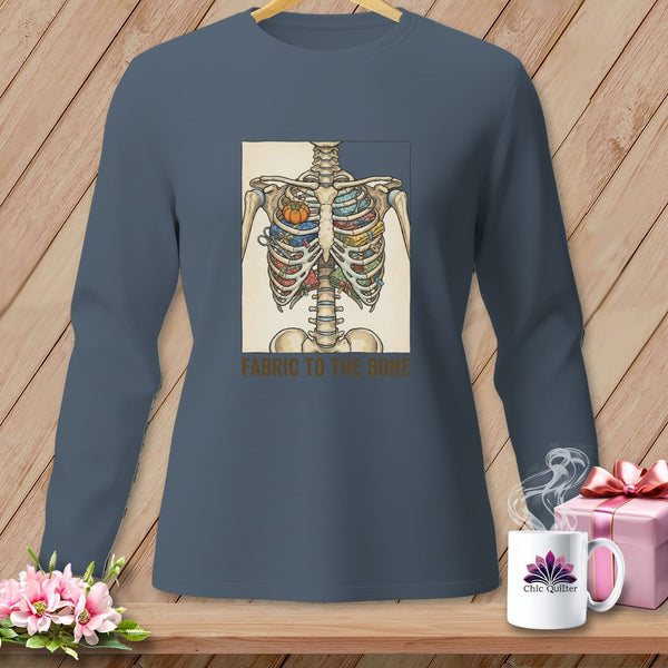 MyDesigns Physical Item S / Blue Jean Fabric to the Bone ~ Long Sleeve Tee