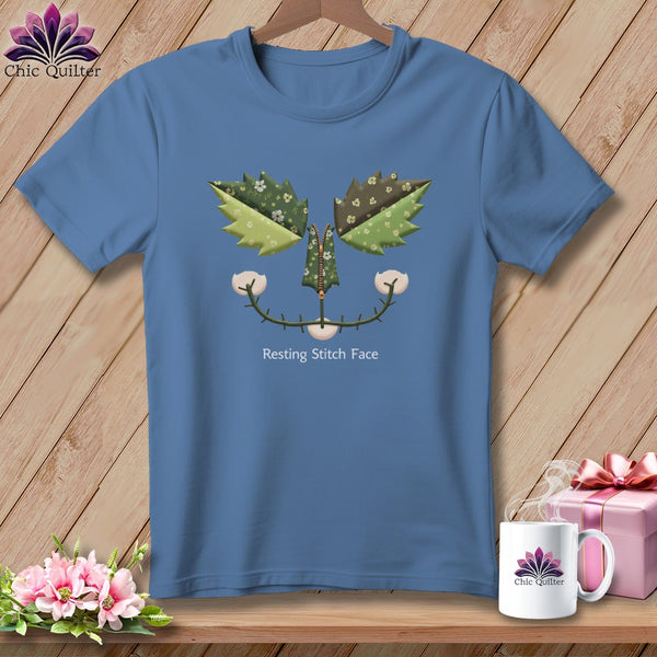 MyDesigns Physical Item S / Blue Jean Garden Stitch - Resting Stitch Face ~ Premium Tee