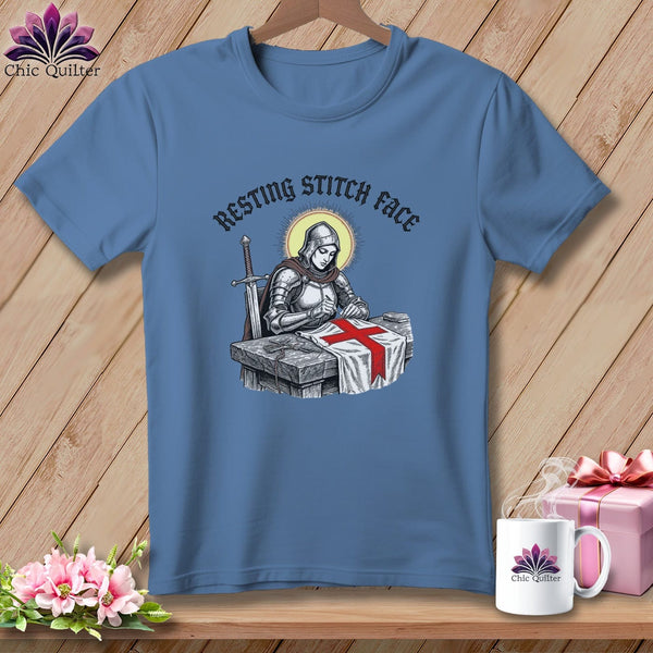 MyDesigns Physical Item S / Blue Jean Joan of Sew - Resting Stitch Face ~ Premium Tee