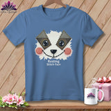 MyDesigns Physical Item S / Blue Jean Patchwork Cheek - Resting Stitch Face ~ Premium Tee