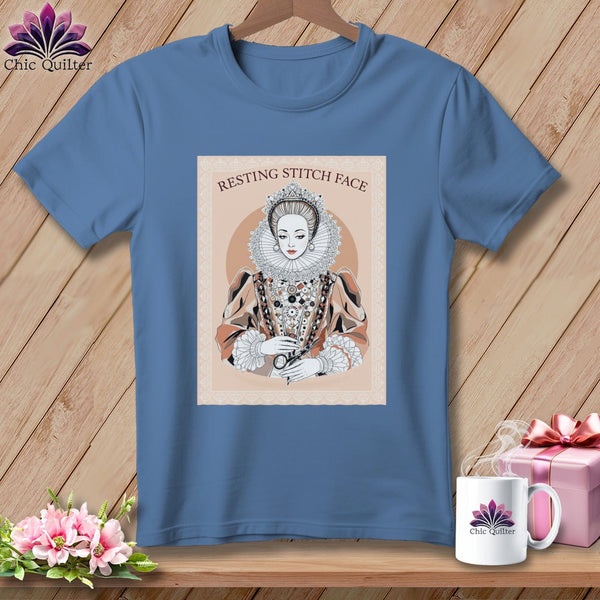 MyDesigns Physical Item S / Blue Jean Queen Eliza Stitch - Resting Stitch Face ~ Premium Tee
