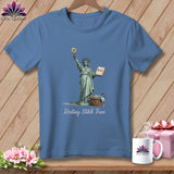 MyDesigns Physical Item S / Blue Jean Quilter of Liberty - Resting Stitch Face ~ Premium Tee