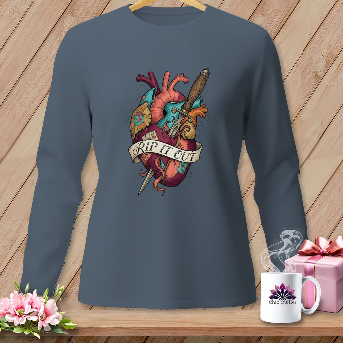 MyDesigns Physical Item S / Blue Jean Rip It Out ~ Long Sleeve Tee