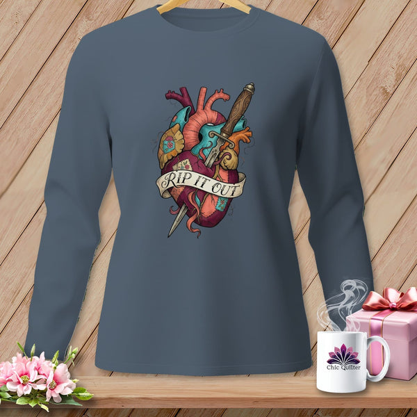 MyDesigns Physical Item S / Blue Jean Rip It Out ~ Long Sleeve Tee