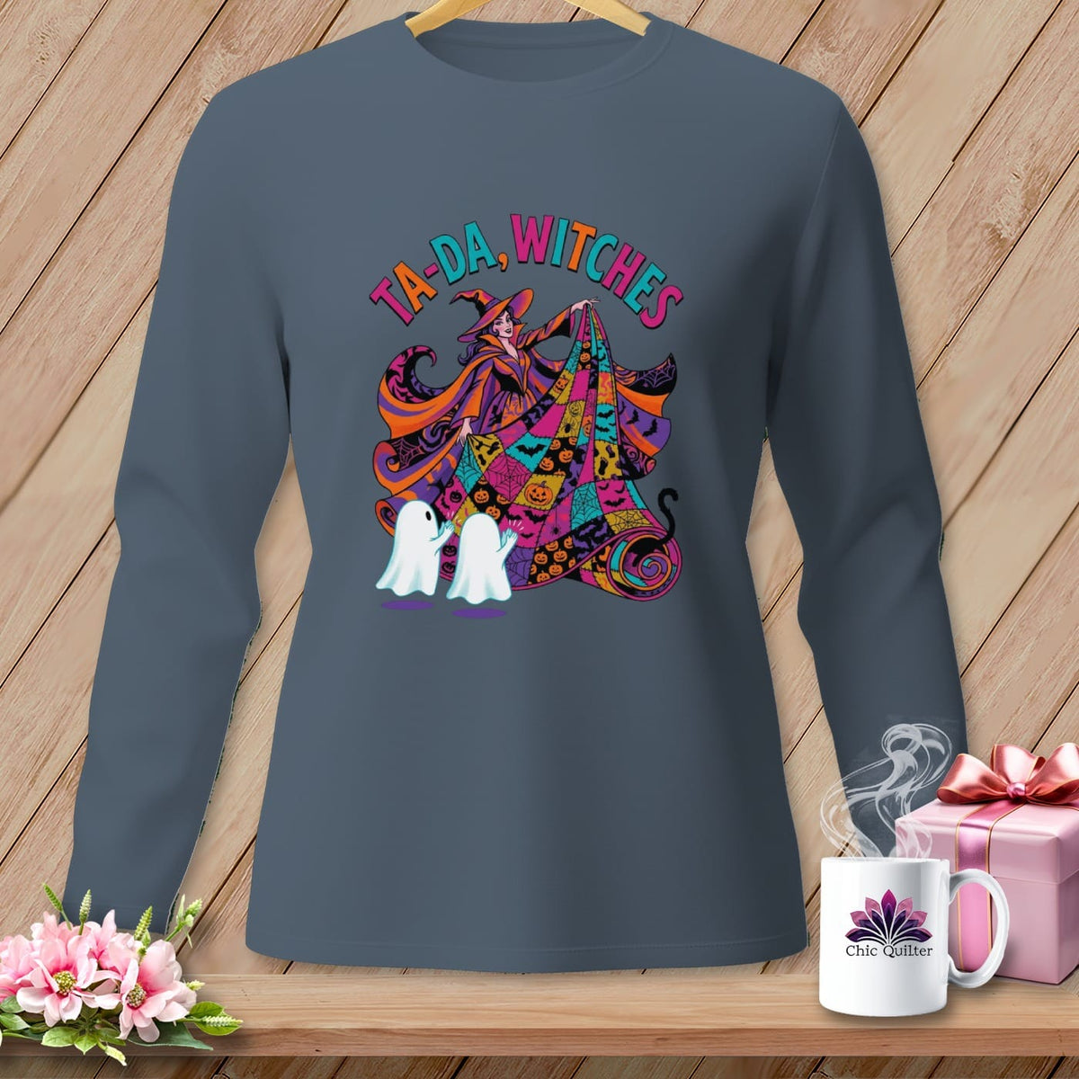 MyDesigns Physical Item S / Blue Jean Ta-Da, Witches ~ Long Sleeve Tee