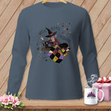MyDesigns Physical Item S / Blue Jean WITCH, PLEASE. I'M QUILTING. ~ Long Sleeve Tee