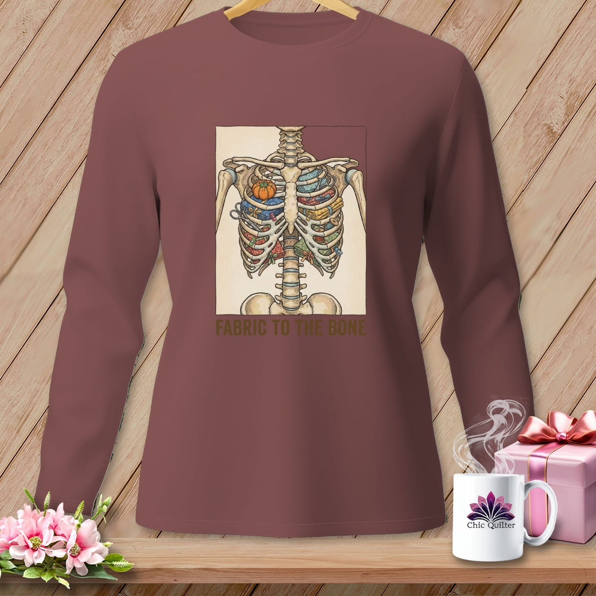 MyDesigns Physical Item S / Brick Fabric to the Bone ~ Long Sleeve Tee
