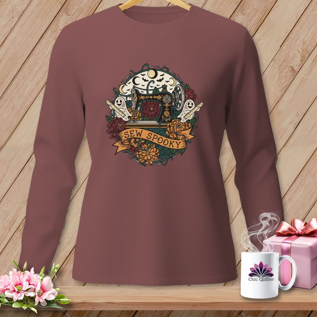MyDesigns Physical Item S / Brick Sew Spooky ~ Gold Machine ~ Long Sleeve Tee
