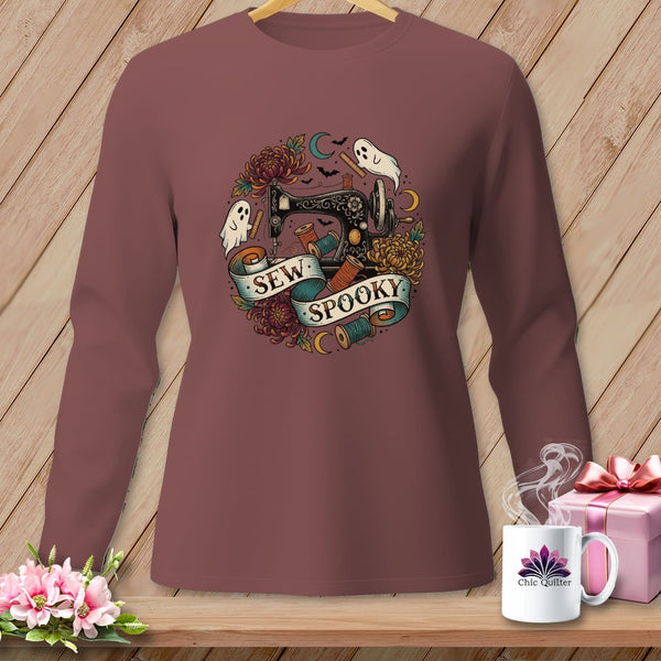 MyDesigns Physical Item S / Brick Sew Spooky ~ Hand-Crank ~ Long Sleeve Tee