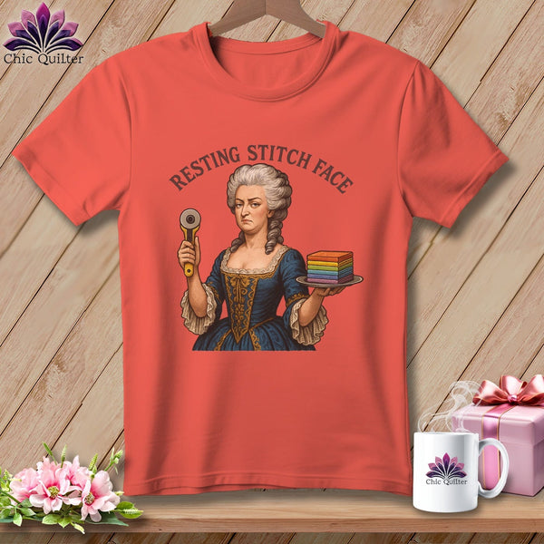 MyDesigns Physical Item S / Bright Salmon Marie FabCakes-Nette - Resting Stitch Face ~ Premium Tee
