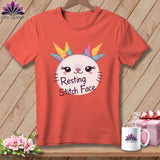 MyDesigns Physical Item S / Bright Salmon Quirky Impact - Resting Stitch Face ~ Premium Tee