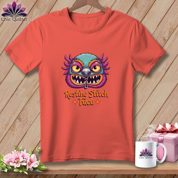 MyDesigns Physical Item S / Bright Salmon Snipzilla - Resting Stitch Face ~ Premium Tee