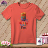 MyDesigns Physical Item S / Bright Salmon Twisted - Resting Stitch Face ~ Premium Tee