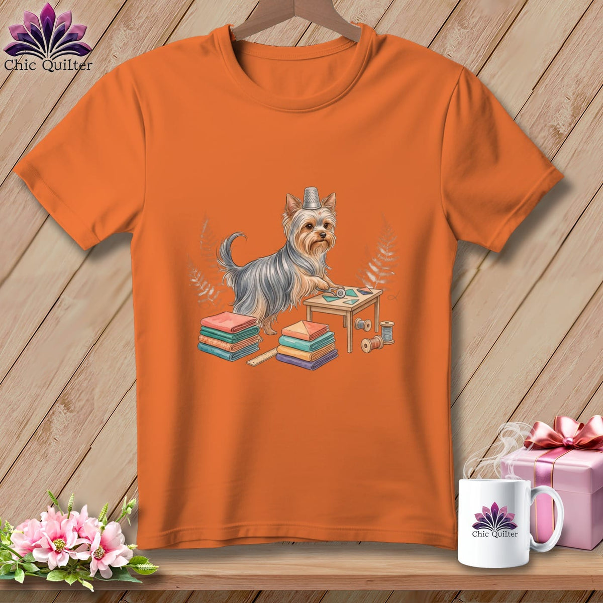 MyDesigns Physical Item S / Burnt Orange Bitsy Fussycut ~ Premium Tee