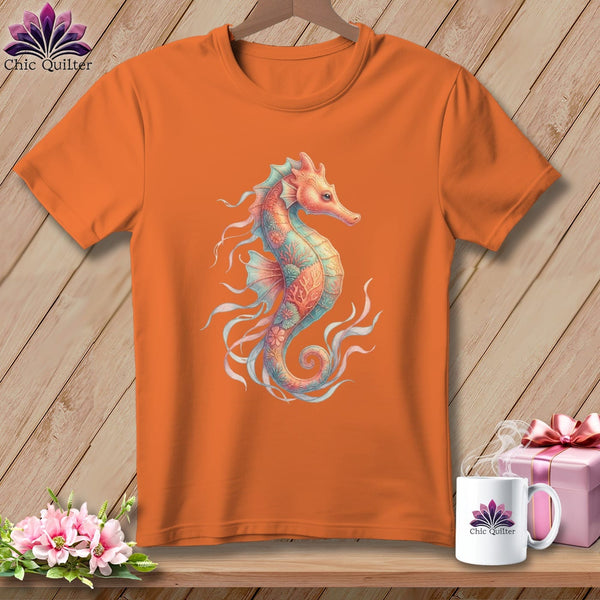 MyDesigns Physical Item S / Burnt Orange Coral Motifs Stitched ~ Premium Tee