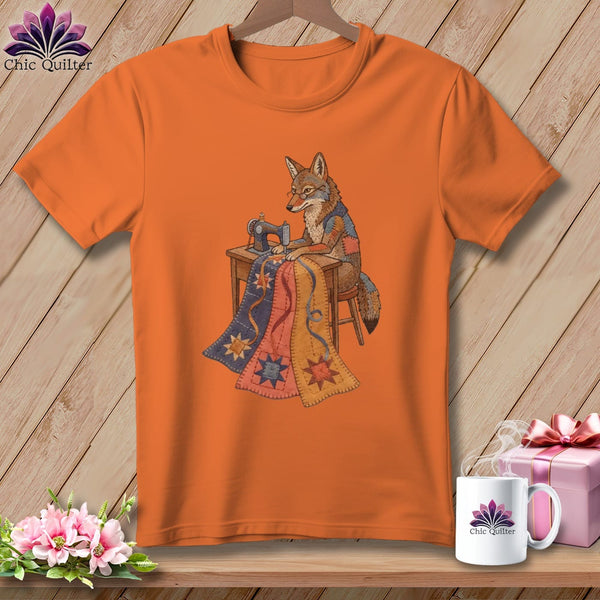 MyDesigns Physical Item S / Burnt Orange Crescent Overhead Sewing ~ Premium Tee