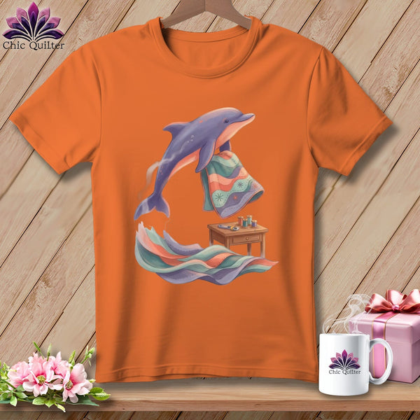 MyDesigns Physical Item S / Burnt Orange Panel Between Fins ~ Premium Tee
