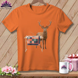 MyDesigns Physical Item S / Burnt Orange Stag At Frame ~ Premium Tee