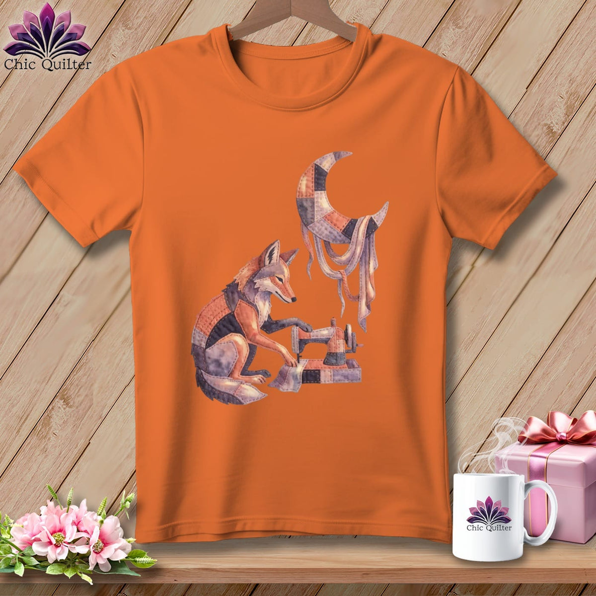 MyDesigns Physical Item S / Burnt Orange Under Stitched Moon ~ Premium Tee