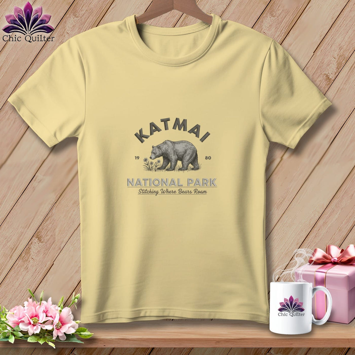 MyDesigns Physical Item S / Butter Katmai National Park, Stitchin In Beauty ~ Premium Tee