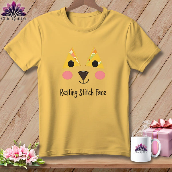 MyDesigns Physical Item S / Butter Patchwork Face - Resting Stitch Face ~ Premium Tee