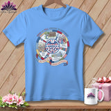 MyDesigns Physical Item S / Carolina Blue 250 Years of Quilting History ~ Relaxed Fit Tee