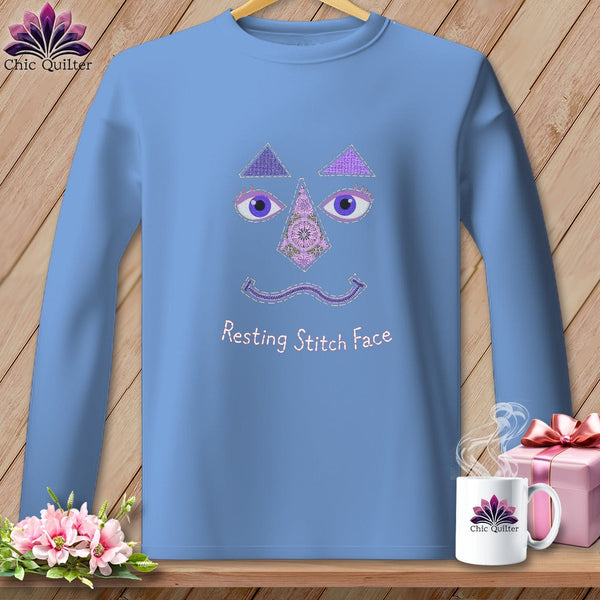 MyDesigns Physical Item S / Carolina Blue All Tied Up - Resting Stitch Face ~ Long Sleeve Tee