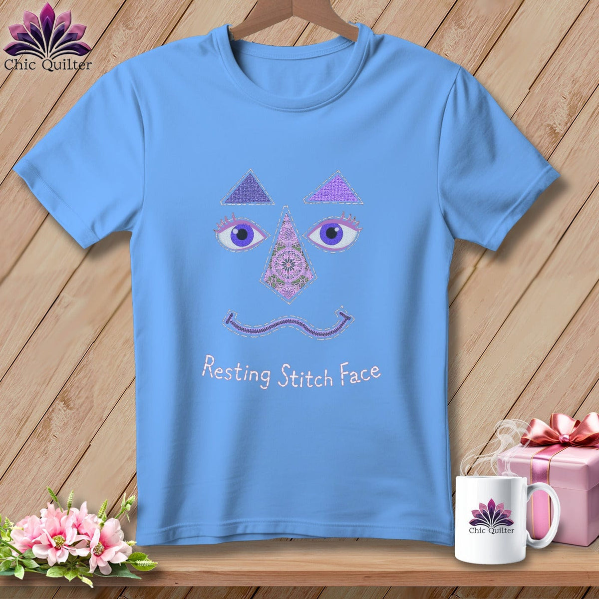 MyDesigns Physical Item S / Carolina Blue All Tied Up - Resting Stitch Face ~ Relaxed Fit Tee