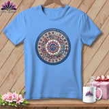 MyDesigns Physical Item S / Carolina Blue America's Story in Stitches 250 Years Quilter ~ Relaxed Fit Tee