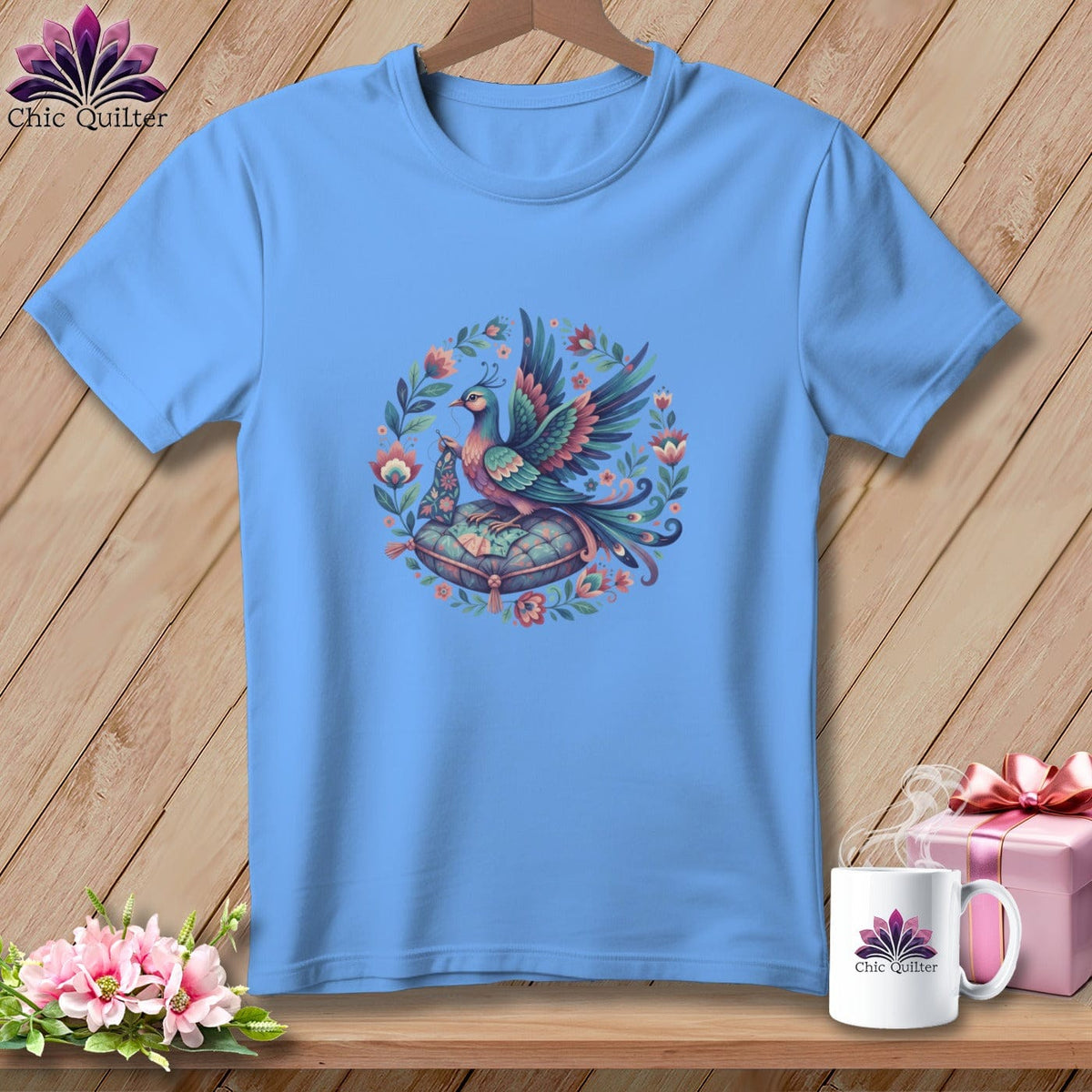 MyDesigns Physical Item S / Carolina Blue Beautiful Stitches ~ Relaxed Fit Tee