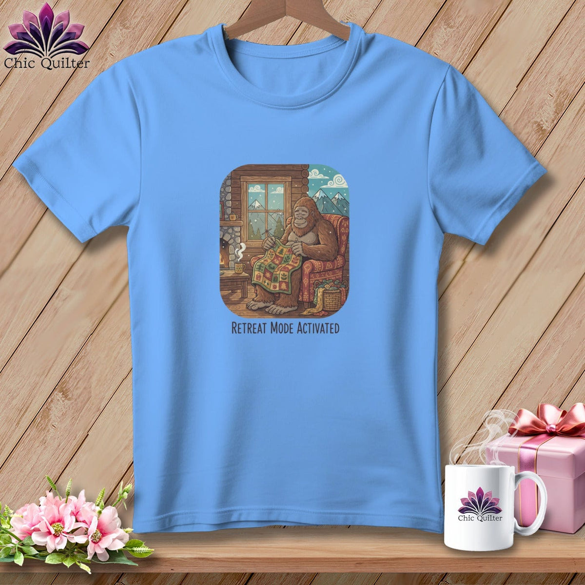 MyDesigns Physical Item S / Carolina Blue Big's Retreat Mode Activated ~ Relaxed Fit Tee