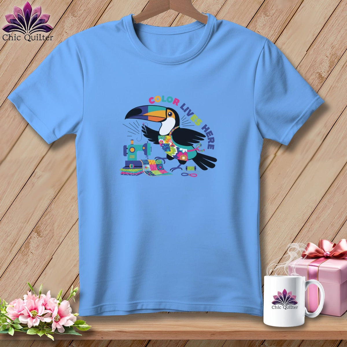 MyDesigns Physical Item S / Carolina Blue Color Lives Here ~ Relaxed Fit Tee