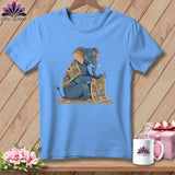MyDesigns Physical Item S / Carolina Blue Elephant Emperor Stitcher ~ Relaxed Fit Tee