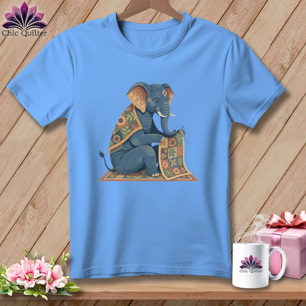 MyDesigns Physical Item S / Carolina Blue Elephant Emperor Stitcher ~ Relaxed Fit Tee