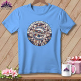 MyDesigns Physical Item S / Carolina Blue Fifty States One Quilt ~ 250 Years Stitched Together Quilter ~ Relaxed Fit Tee