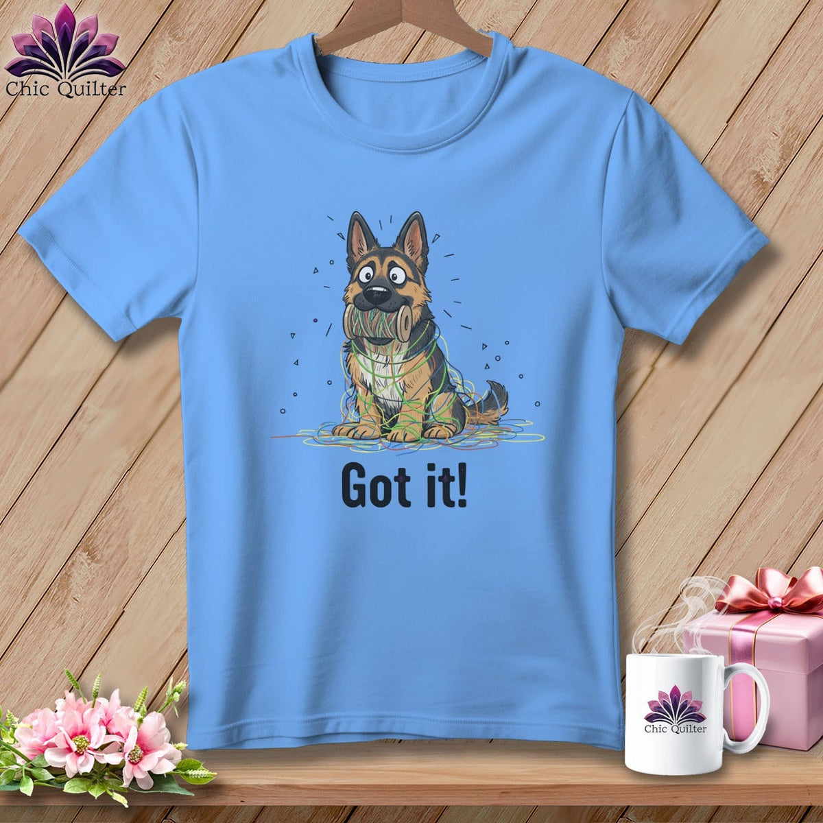 MyDesigns Physical Item S / Carolina Blue German Shepherd Helper ~ Relaxed Fit Tee