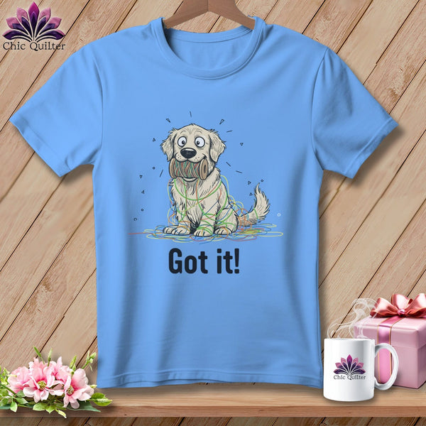 MyDesigns Physical Item S / Carolina Blue Golden Retriever Helper ~ Relaxed Fit Tee