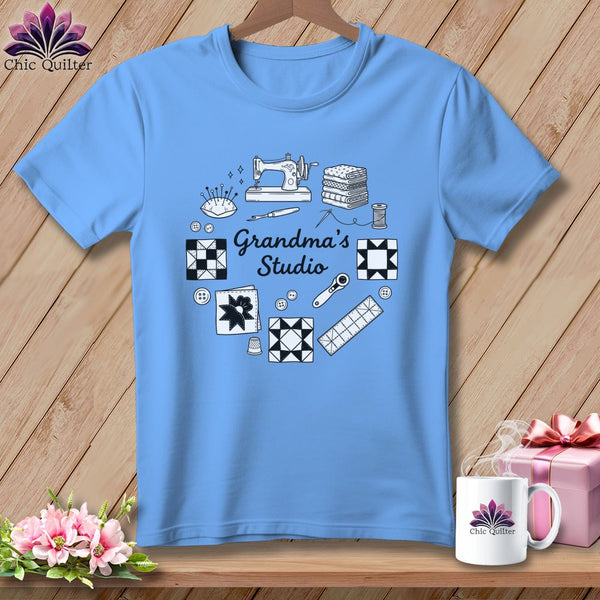 MyDesigns Physical Item S / Carolina Blue Grandma’s Studio ~ Relaxed Fit Tee