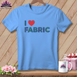 MyDesigns Physical Item S / Carolina Blue I ❤️ Fabric ~ Relaxed Fit Tee